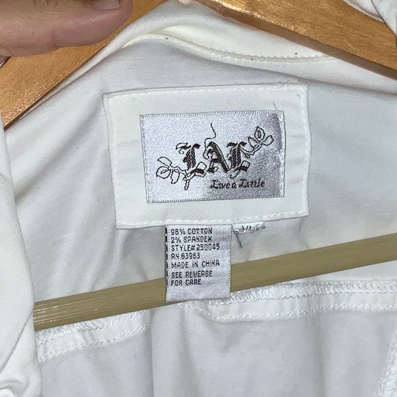 Live A Little White Blazer M Women - Picture 3 of 3